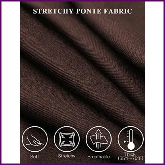 Stretchy Bootcut Dress Pants with Pockets for Office Work Business - Picture 5 of 8